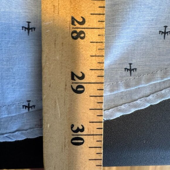 Molokai Blue Plane Printed Short Sleeve Button Up Shirt, Casual Wear, Size Large - Picture 5 of 6